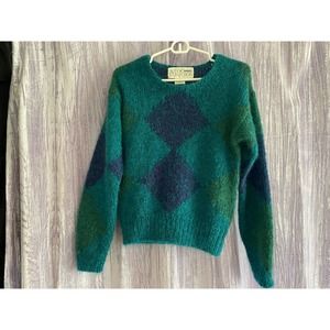 Vintage Studio Collection Ernst Strauss Kid Mohair colorful sweater